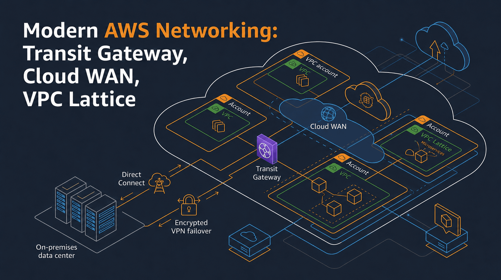 Modern AWS Networking: Architecting with Transit Gateway, Cloud WAN, and VPC Lattice